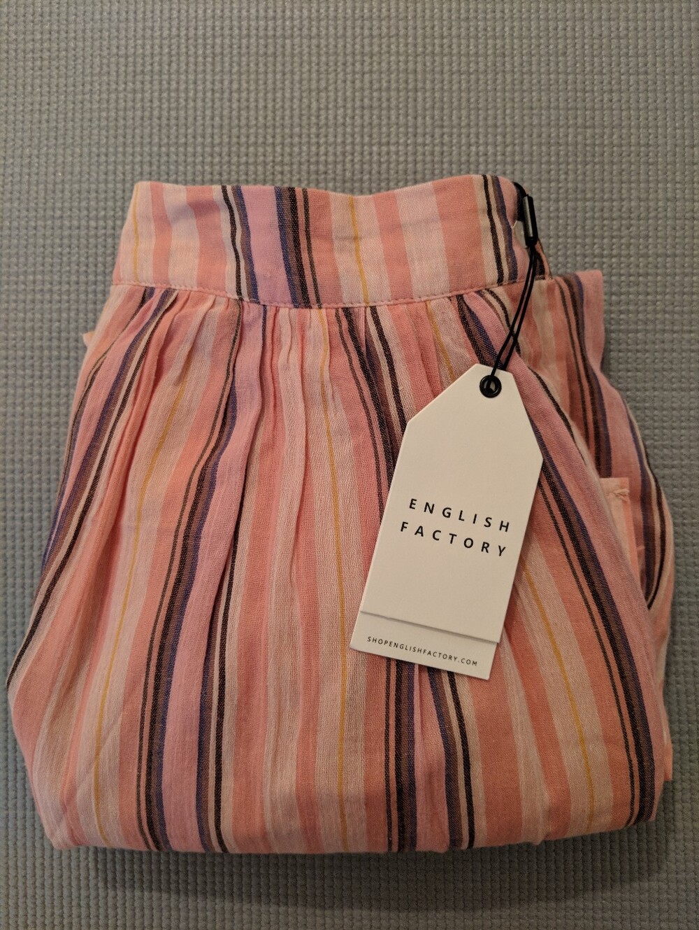 NWT English Factory pastel pink stripe skirt- SM
